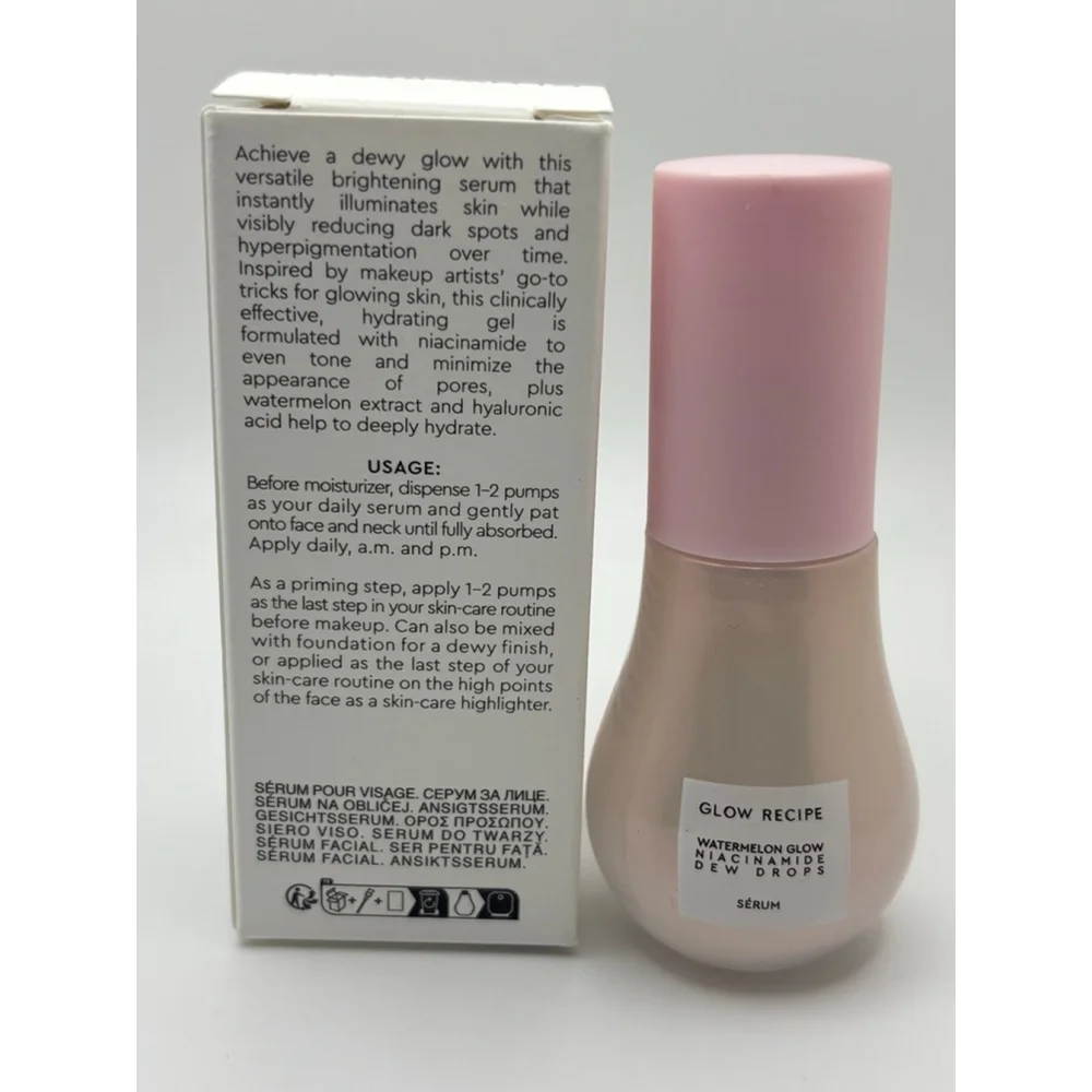 Glow Recipe Watermelon Glow Niacinamide Dew Drops Mini 15ml Serum NIB - Picture 4 of 6